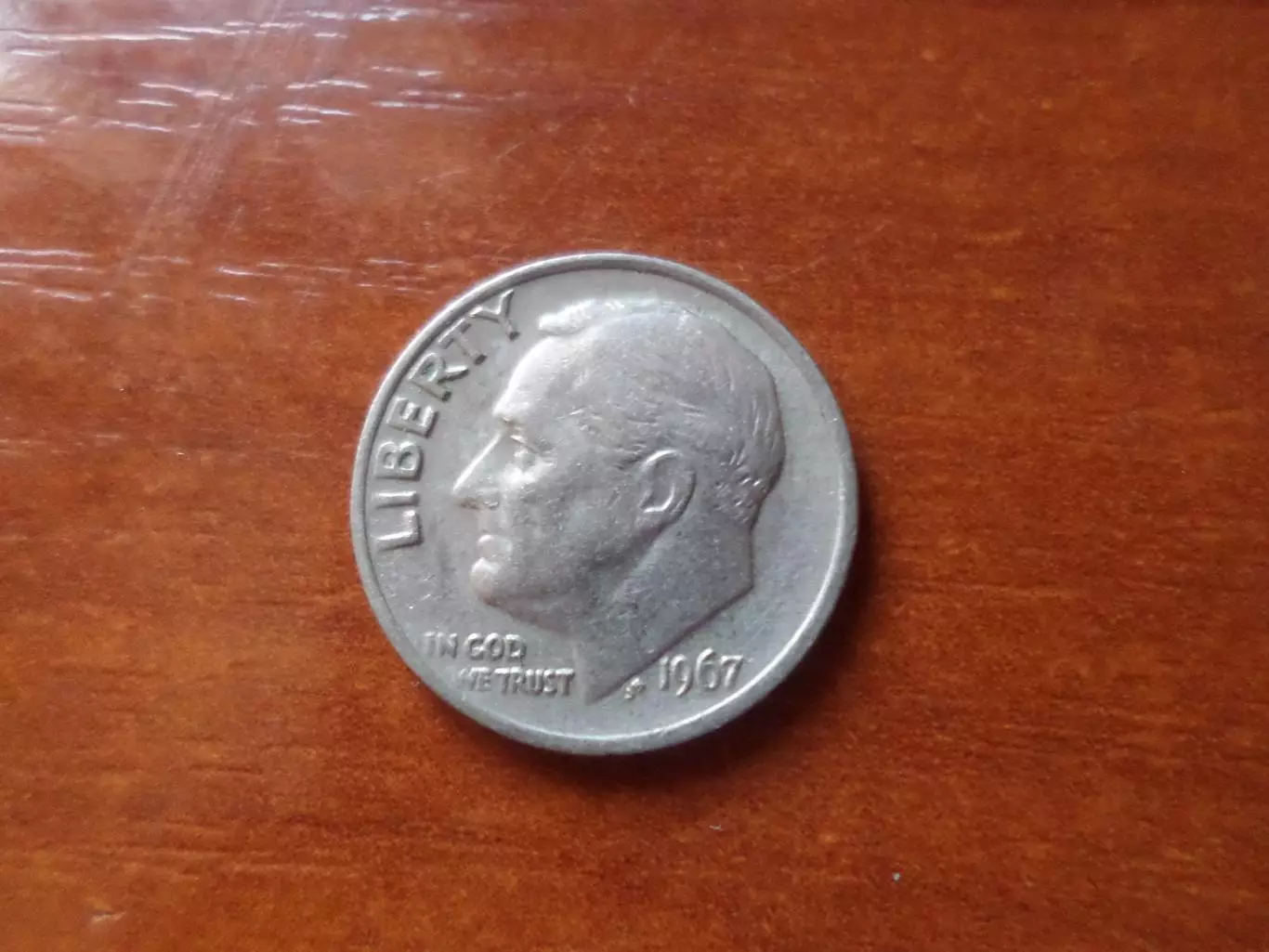 Монета 10 центов США 1967 г дайм