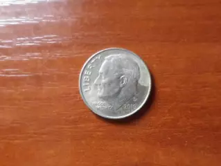 Монета 10 центов США 2019 г двор D дайм