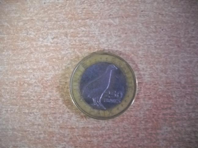 монета 250 франков Джибути 1