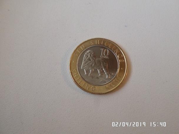 монета 10 шиллингов Кения 2018 г