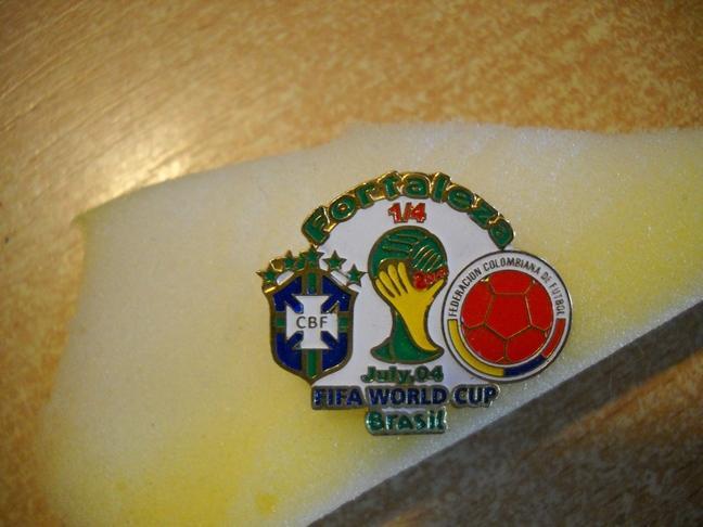Значок к матчу Бразилия - Колумбия ЧМ-2014