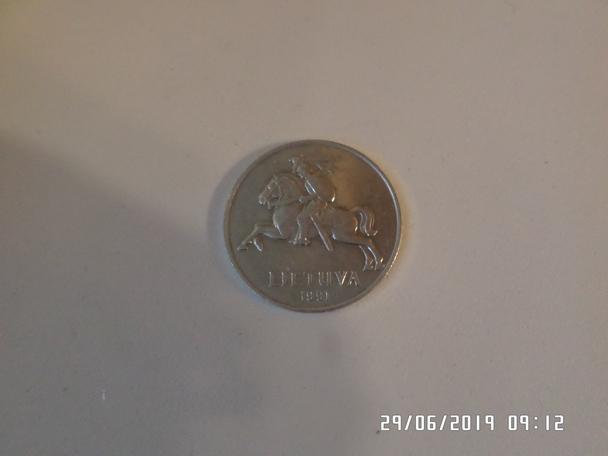 монета 5 центов Литва 1991 г 1