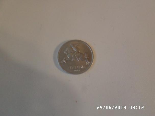 монета 1 цент Литва 1991 г 1