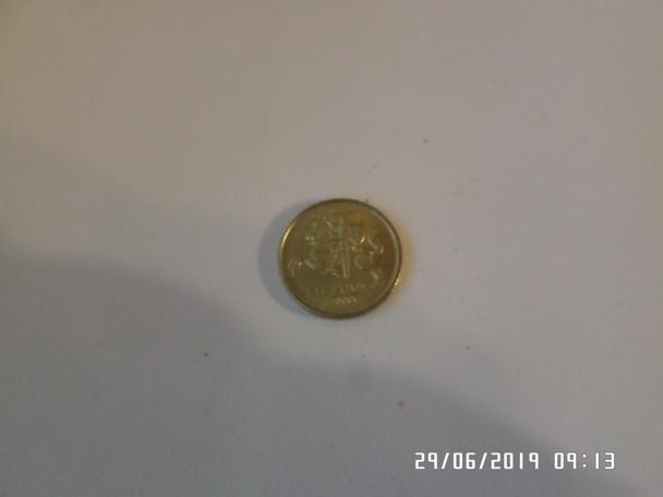 монета 10 центов Литва 2009 г 1