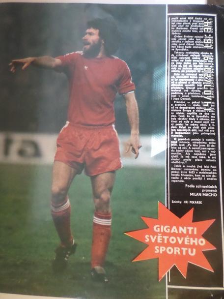 постер из журнала Стадион Чехословакия П. Брайтнер