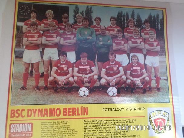 постер из журнала Стадион Чехословакия Динамо Берлин ГДР