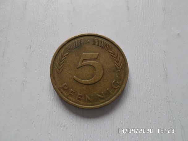 монета 5 пфеннингов ФРГ 1979 г