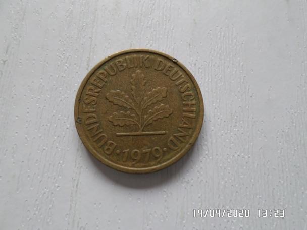 монета 5 пфеннингов ФРГ 1979 г 1