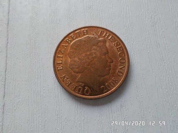 монета 1 пенни Великобритания Джерси 2008 г