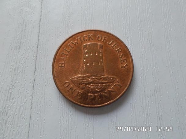 монета 1 пенни Великобритания Джерси 2008 г 1