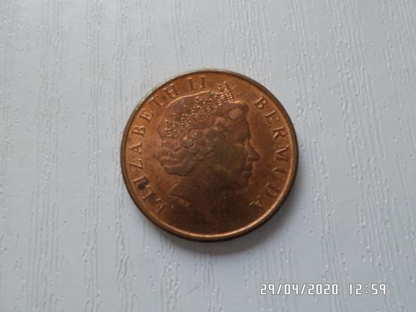 монета 1 цент Бермуды