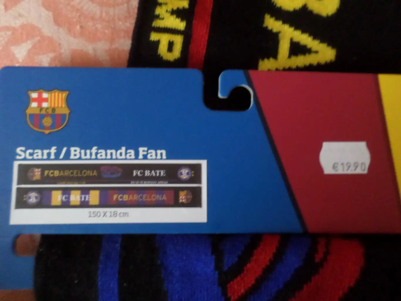 Шарф к матчу Барселона - БАТЭ Борисов 2015 г Лига Чемпионов 4