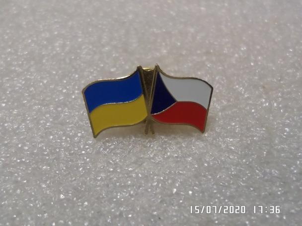 Значок Украина - Чехия