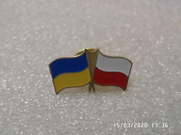 Значок Украина - Польша