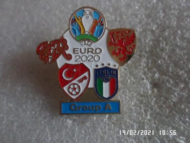 Значок ЕВРО-2020 группа А Турция Италия Швейцария Уэльс