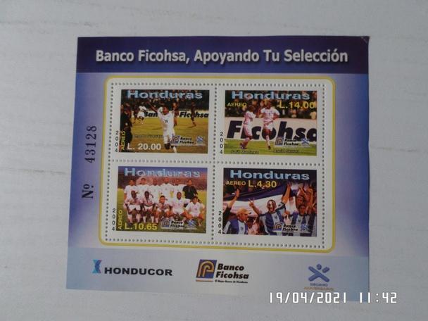 блок марок сб. Гондураса по футболу 2004 г