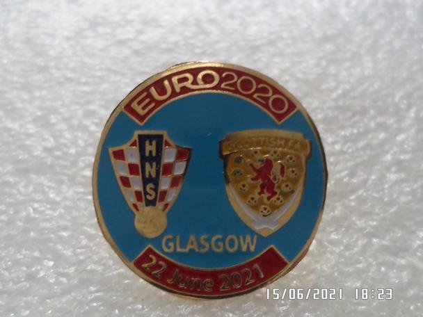 Значок ЕВРО-2020 Шотландия - Хорватия 22 июня 2021 г