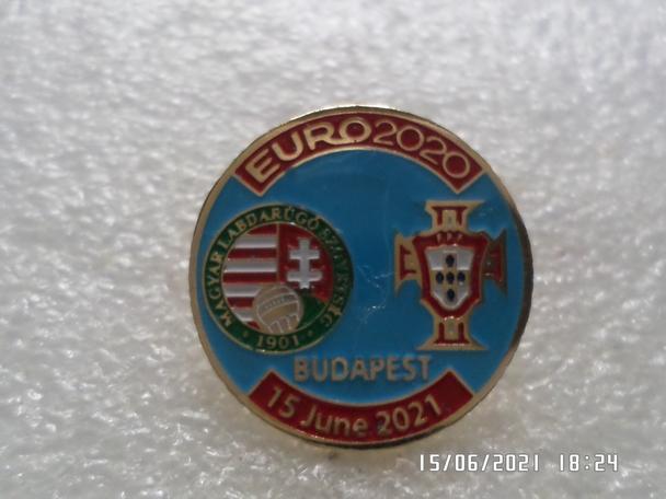 Значок ЕВРО-2020 Венгрия - Португалия 15 июня 2021 г