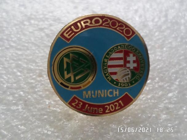 Значок ЕВРО-2020 Венгрия - Германия 23 июня 2021 г