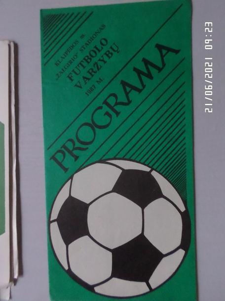 программа Атлантас Клайпеда - Колос Никополь 1987 г кубок