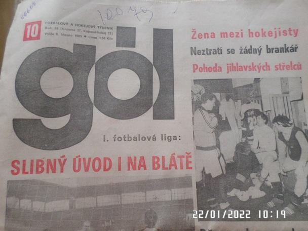 газета ГОЛ № 10 1985 г ( футбол-хоккей Чехословакия)
