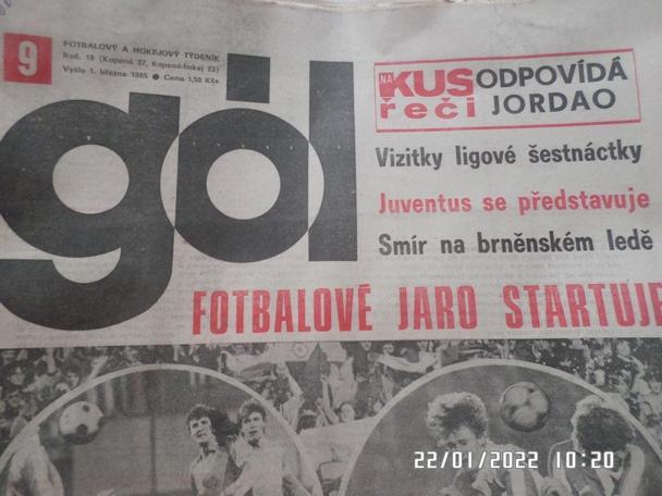 газета ГОЛ № 9 1985 г ( футбол-хоккей Чехословакия)