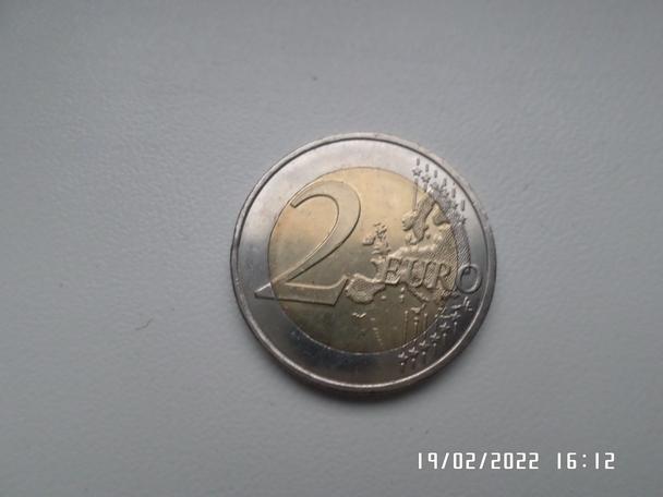 Монета 2 евро ЕВРО-2016 чемпионат Европы футбол Франция 1