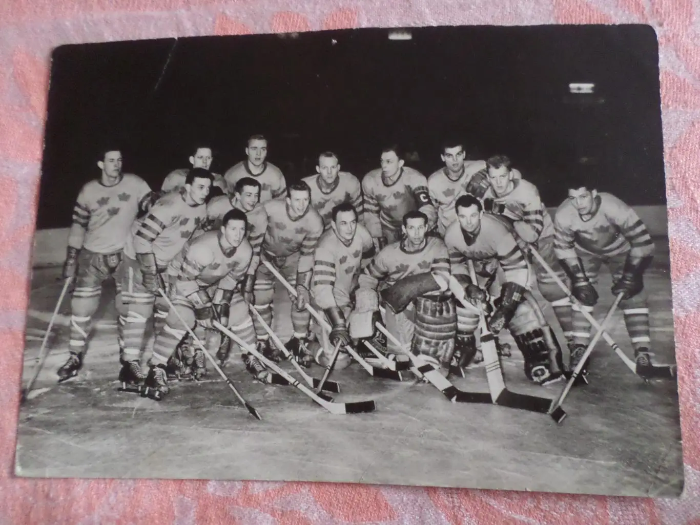 открытка хоккей сборная Швеция - участник чемпионата мира по хоккею 1959 г