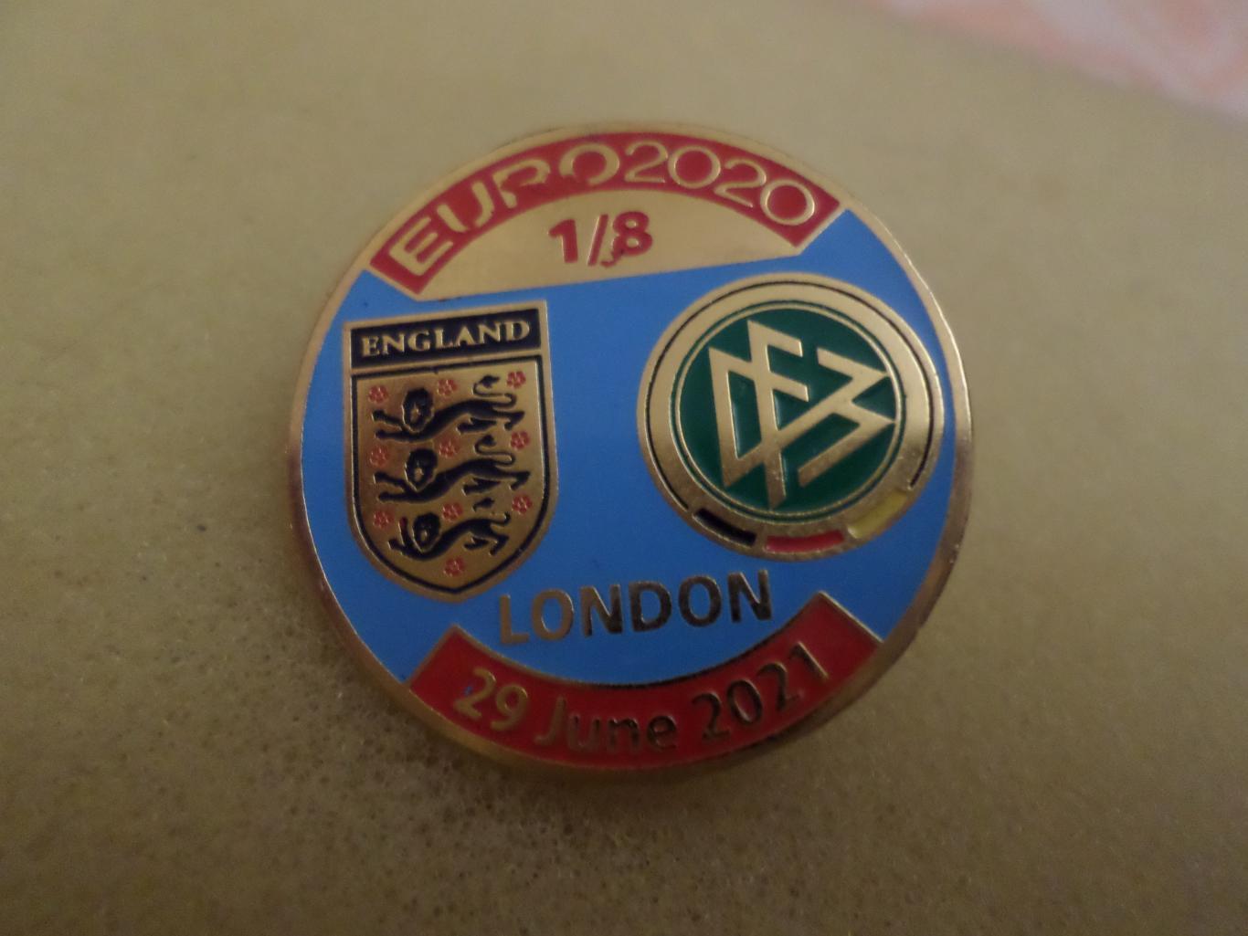 Значок ЕВРО-2020 Англия - Германия 29 июня 2021 г Лондон