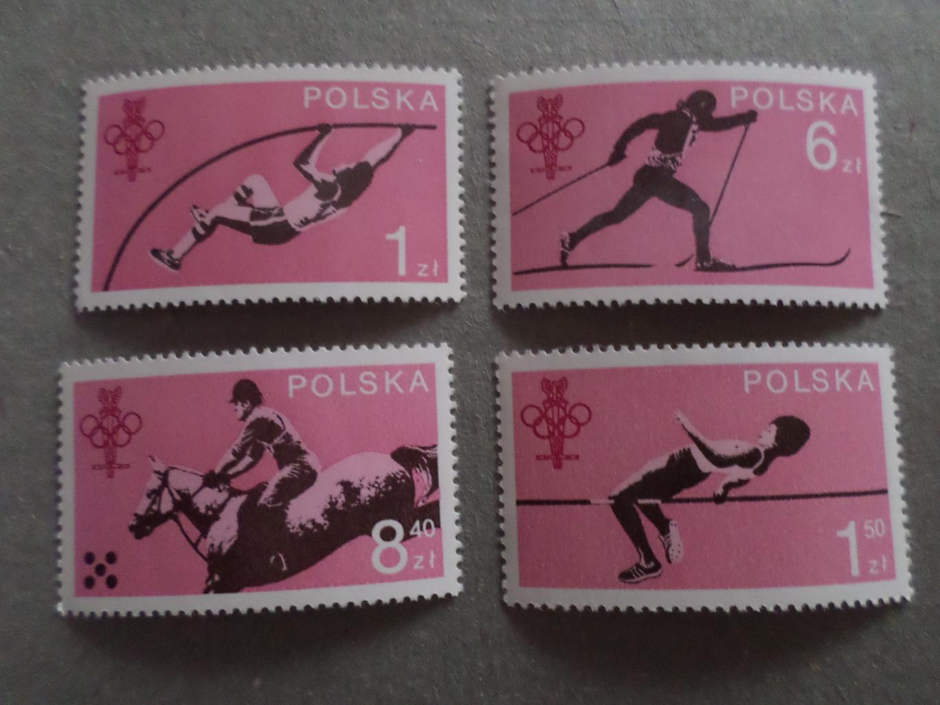 марки Польша Спорт Олимпиада чист