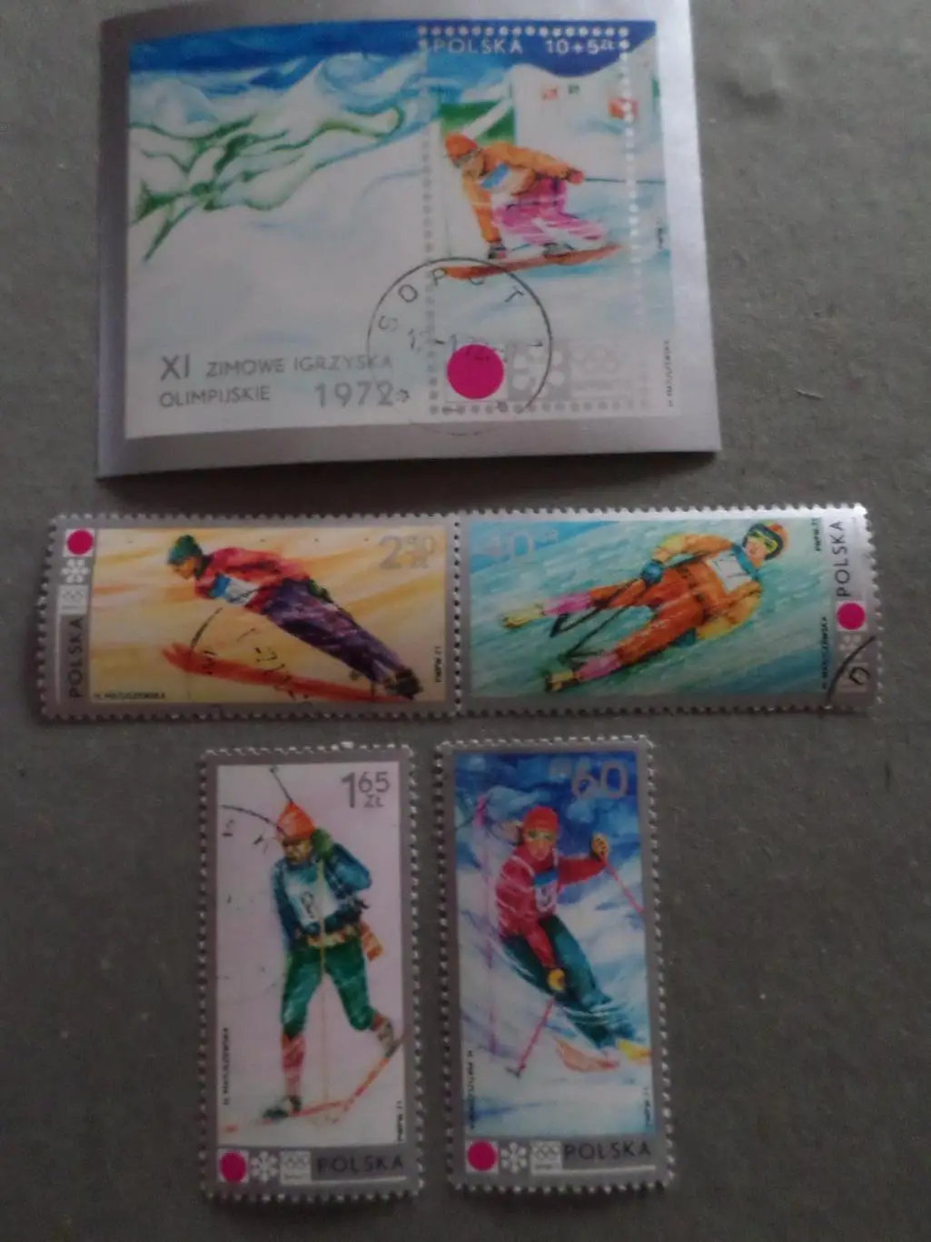 марки Польша Олимпийские игры Саппоро 1972 г