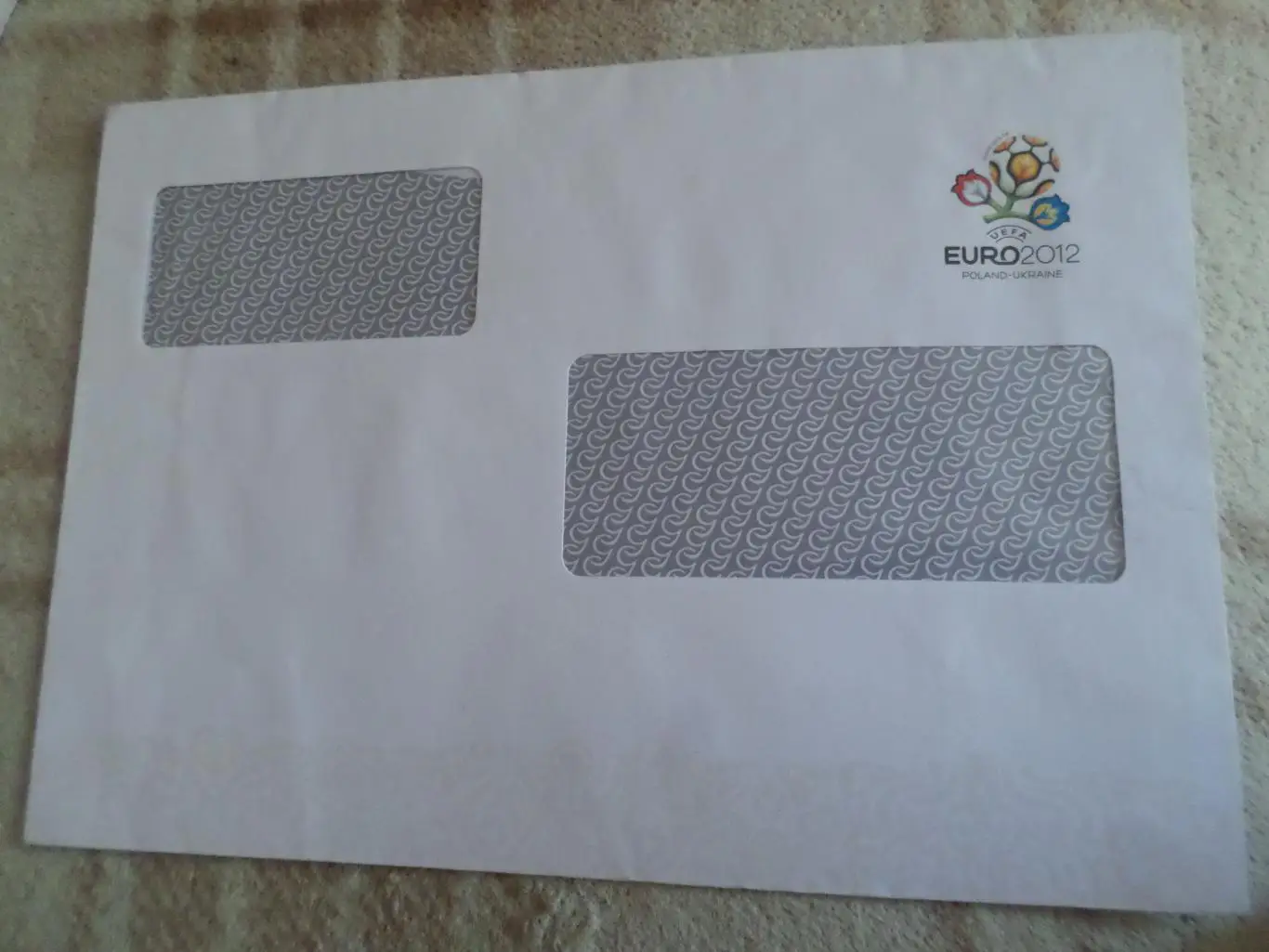 Конверт ЕВРО-2012 г.