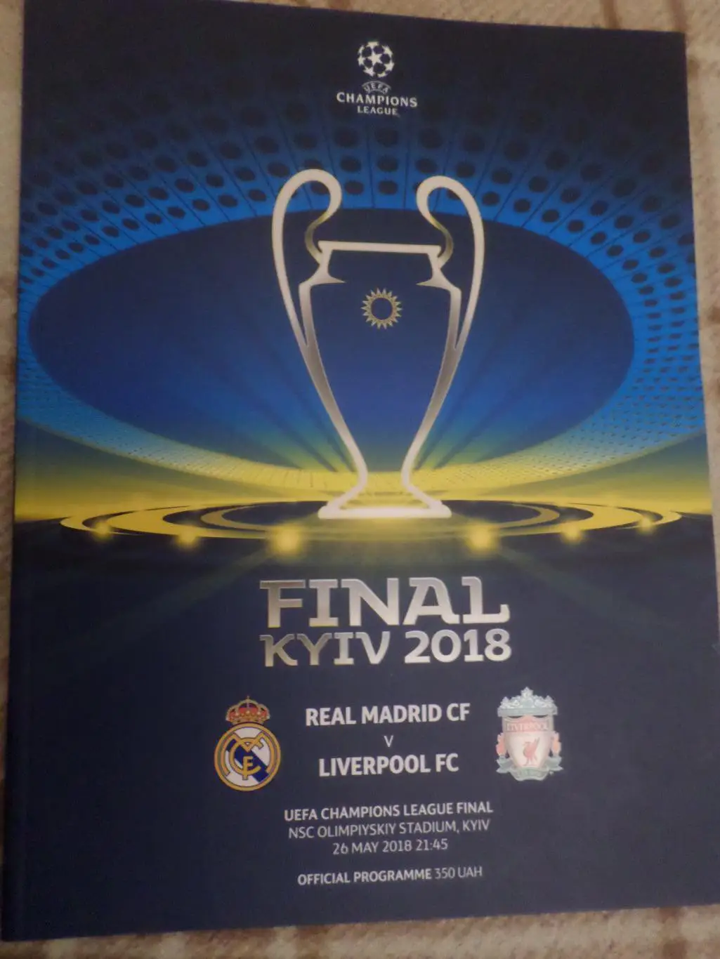 программа Реал Мадрид Испания - Ливерпуль Англия 2018 г
