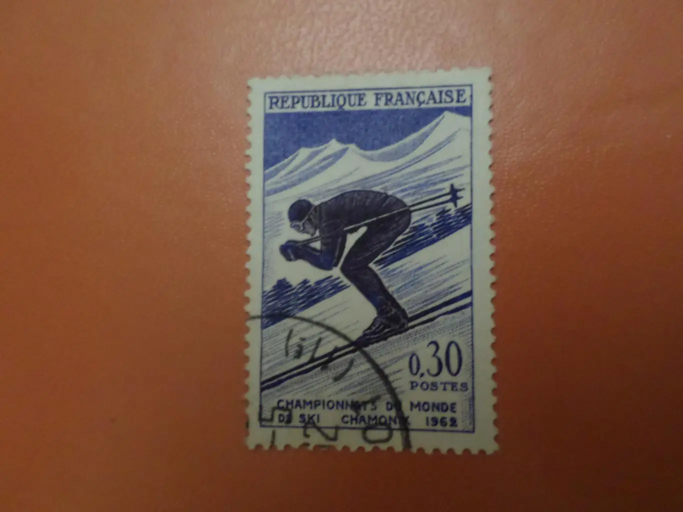 марка Франция Чемпионат мира по горным лыжам 1962 г