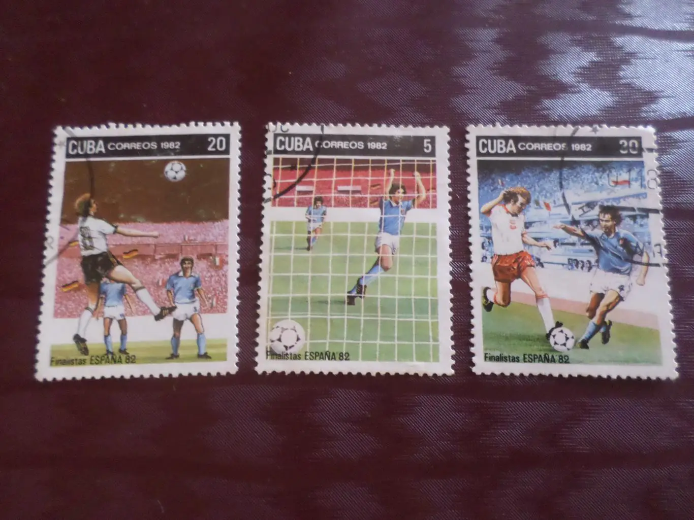 марки Куба Чемпионат мира по футболу 1982 г Испания гаш