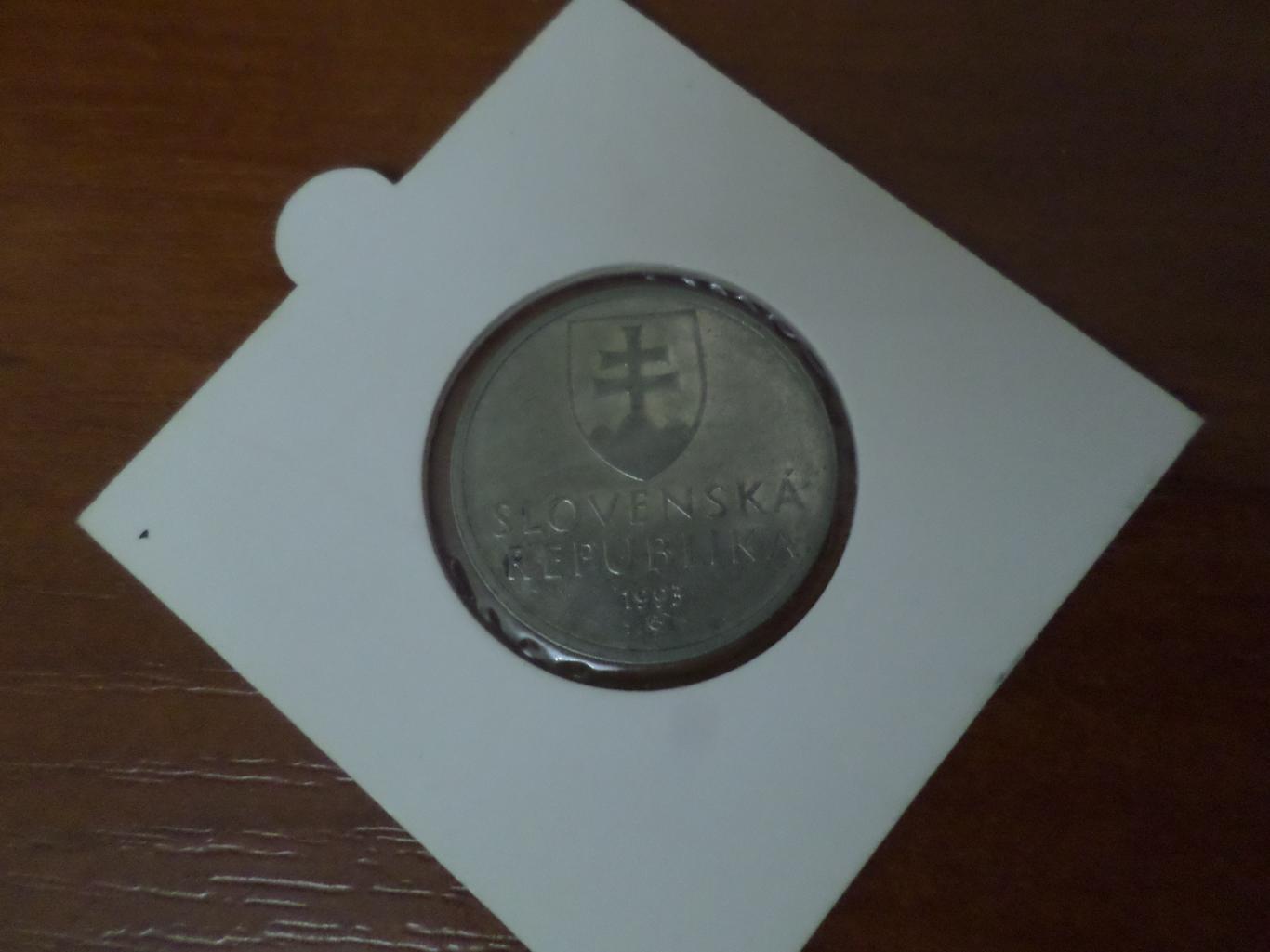 Монета 5 крон Словакия 1993 г 1