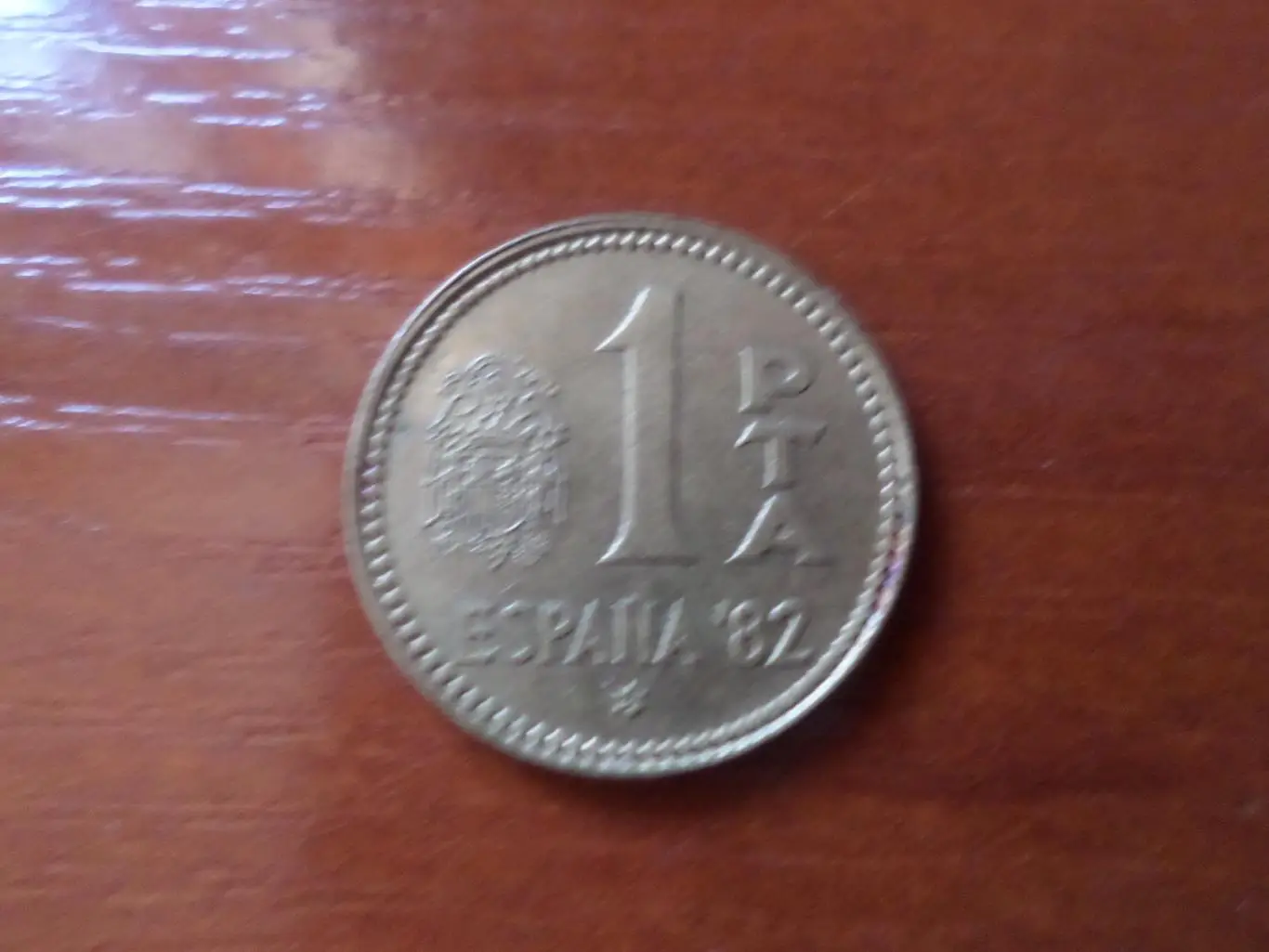 монета 1 песета Испания Чемпионат мира по футболу 1982 г