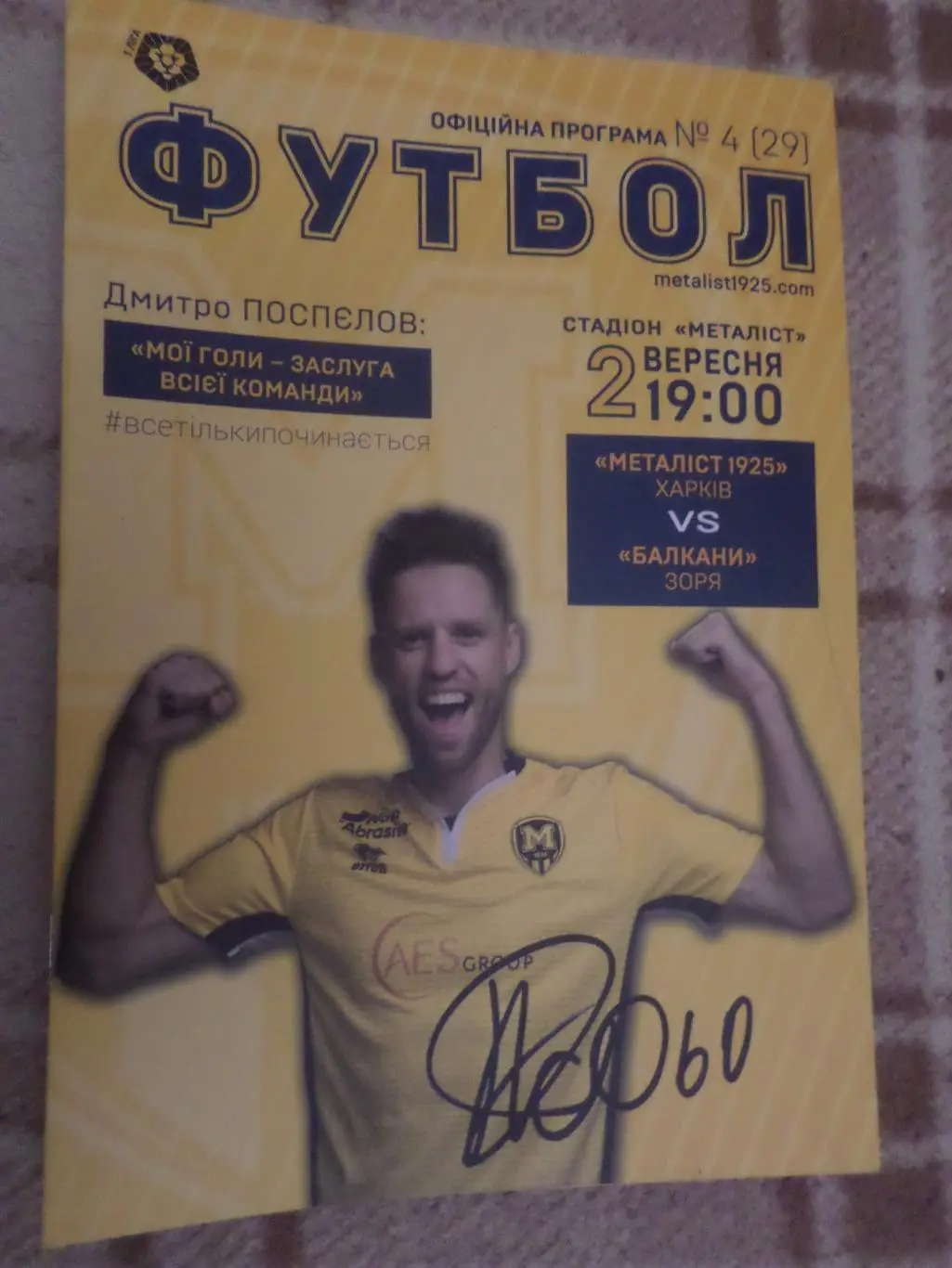 программа Металлист-1925 Харьков - Балканы Заря 2018-2019 г