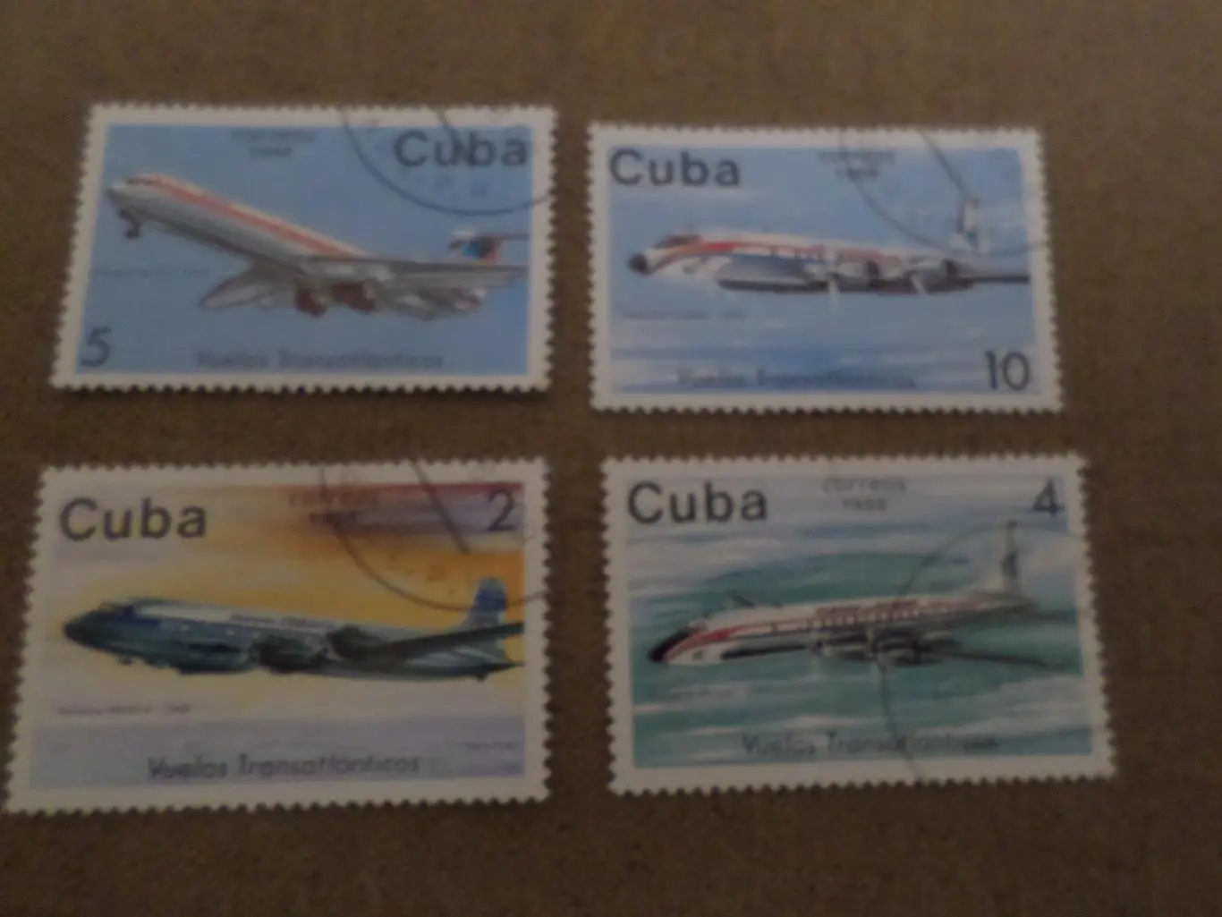 марки Куба Самолеты 1988 г