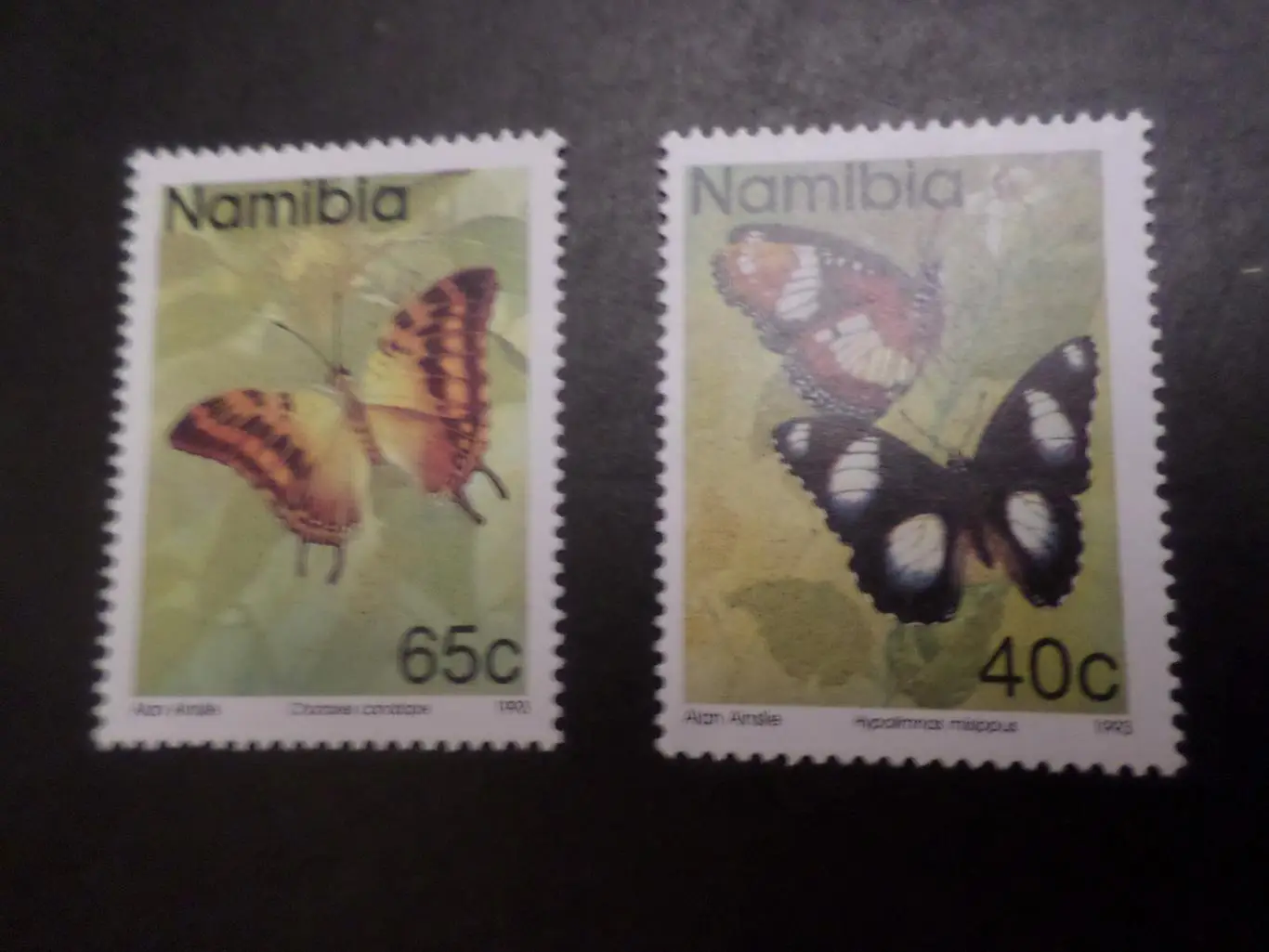 марки Намибия фауна Бабочки 1993 г чист