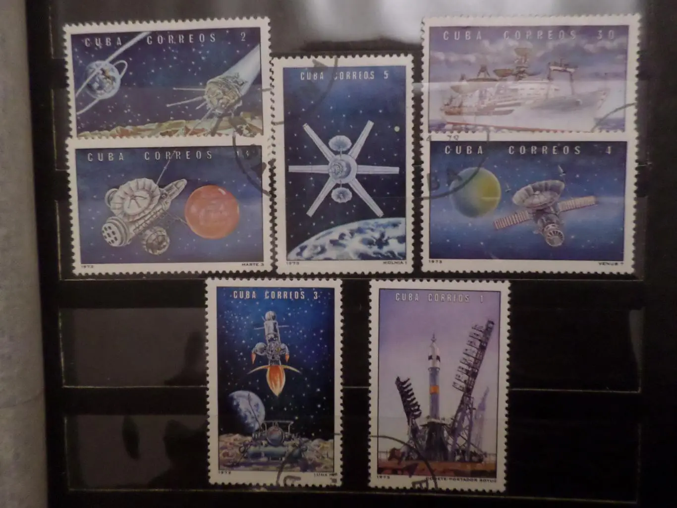 марки Куба Космос 1973 г