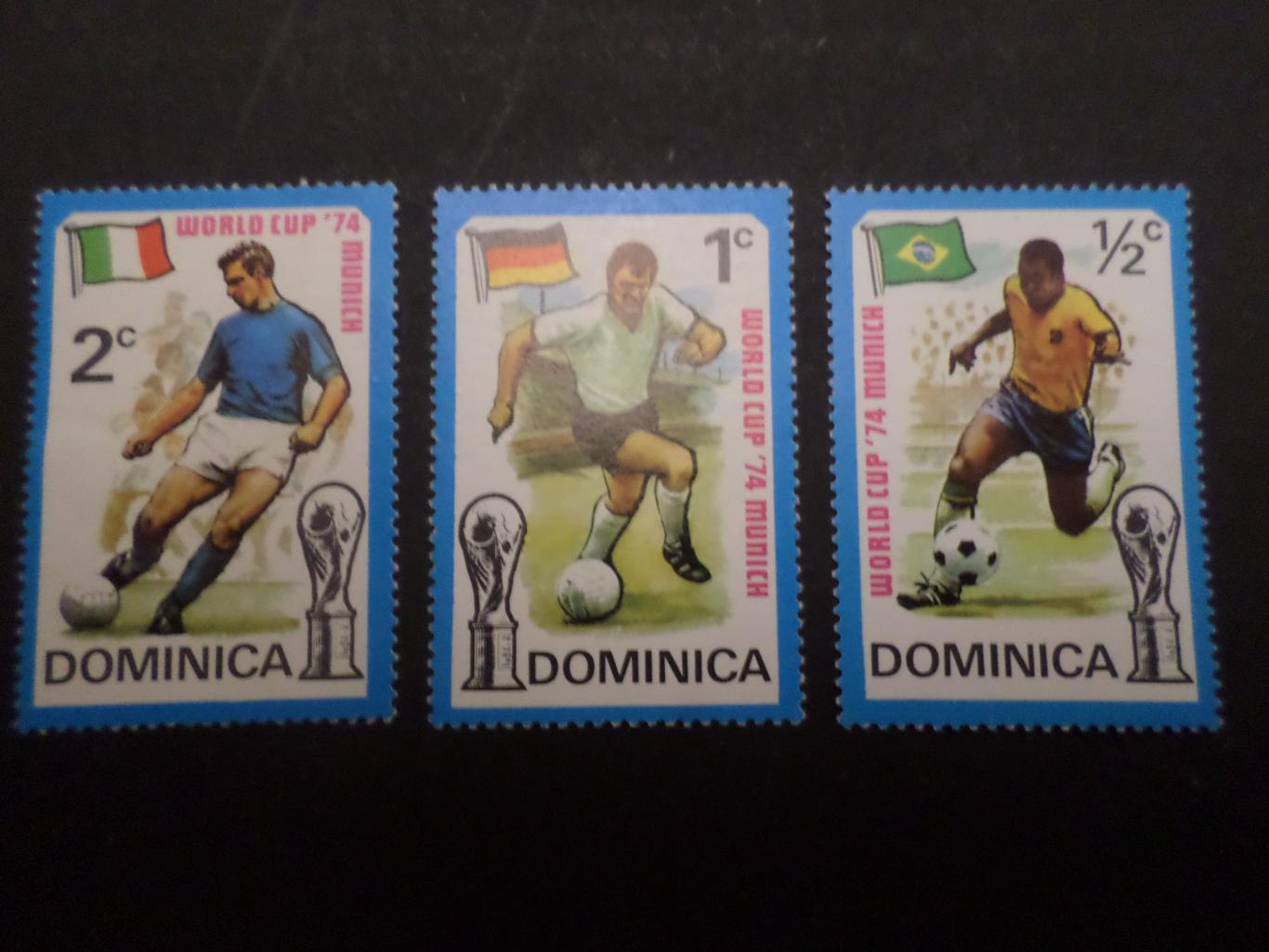 марки Доминика Чемпионат мира по футболу 1974 г Германия чист