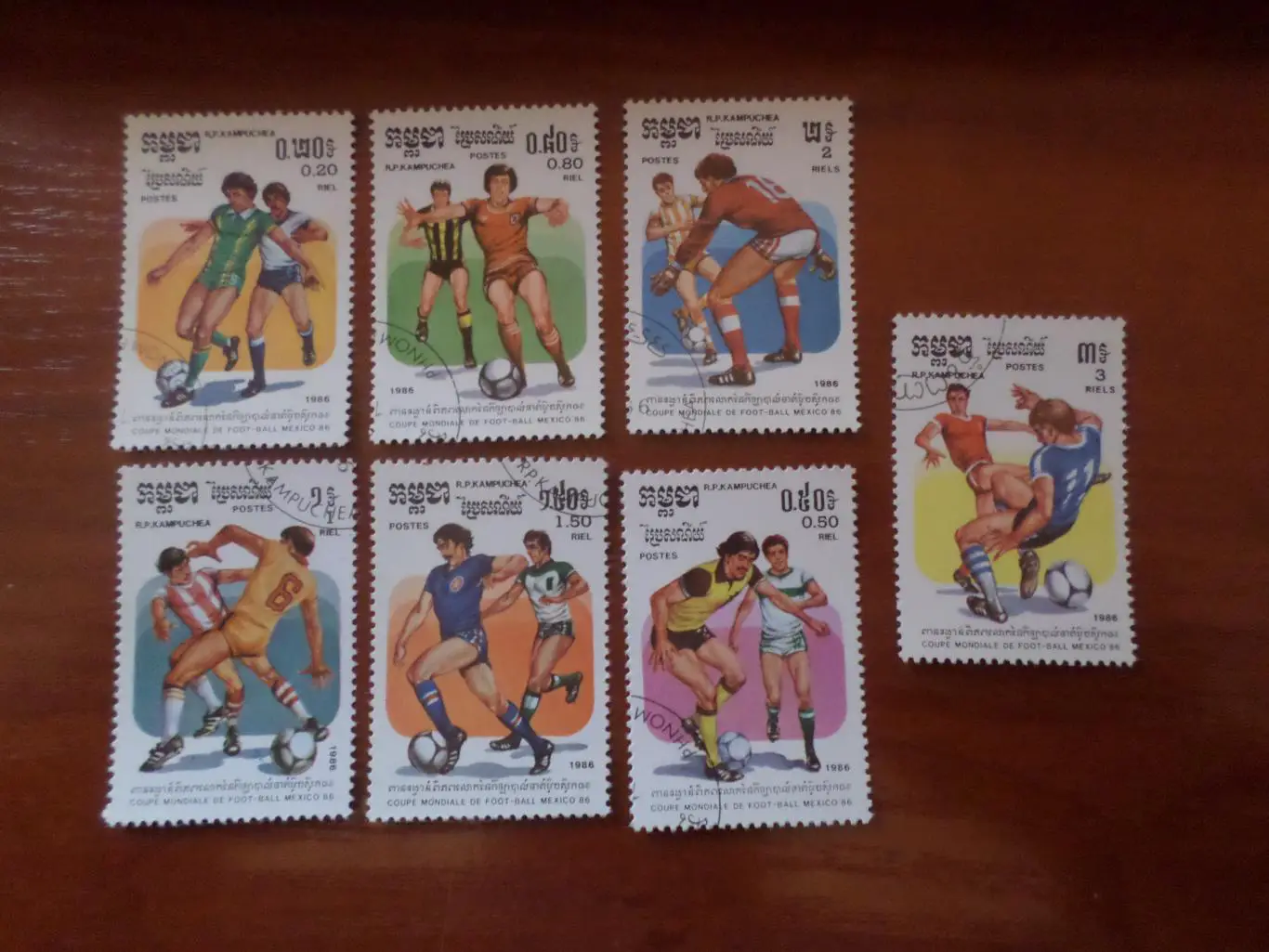 марки Кампучия Чемпионат мира по футболу 1986 г Мексика