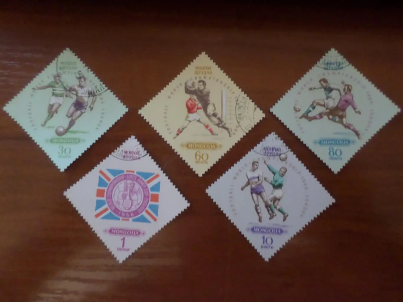 марки Монголия Чемпионат мира по футболу 1966 г Англия