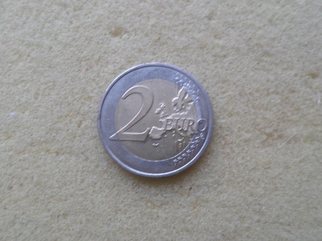 Монета 2 евро Франция Чемпионат Европы по футболу 2016 г ЕВРО-2016 1