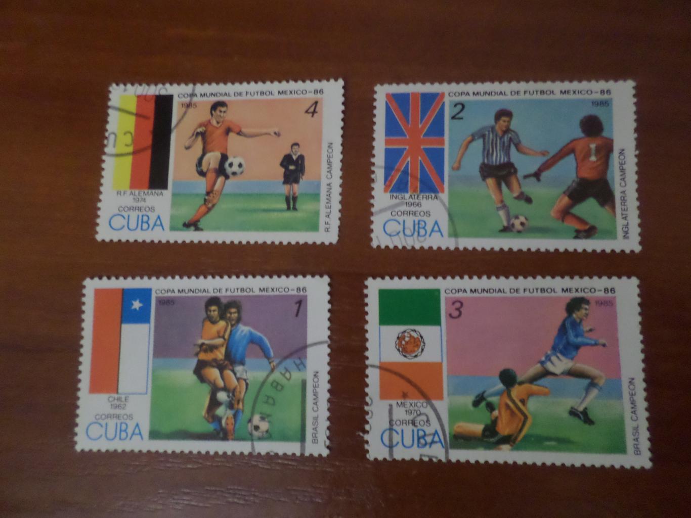 марки Куба Чемпионат мира по футболу 1986 г Мексика