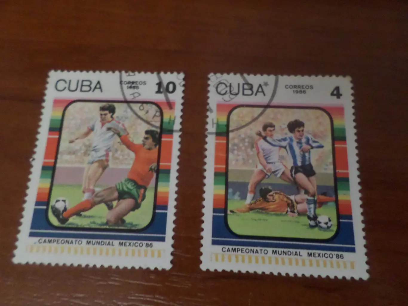 марки Куба Чемпионат мира по футболу 1986 г Мексика гаш