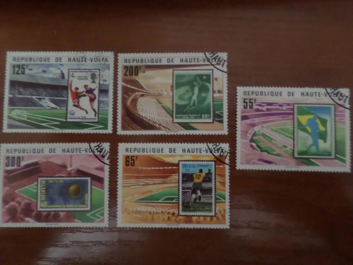 марки Верхняя Вольта футбол История футбола в филателии