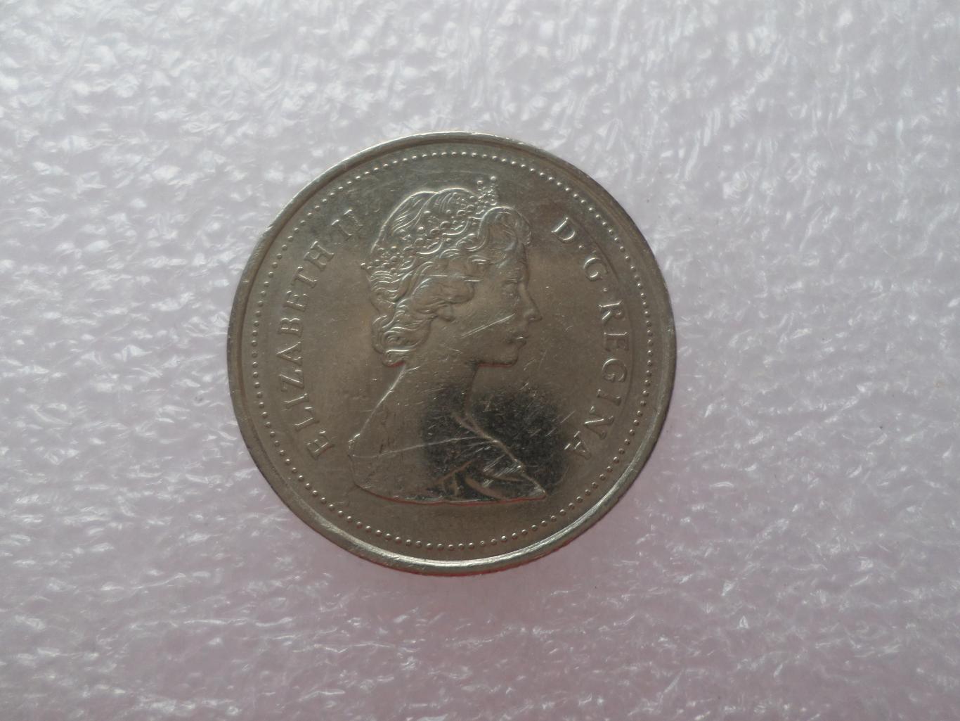Монета 25 центов Канада 1988 г 1