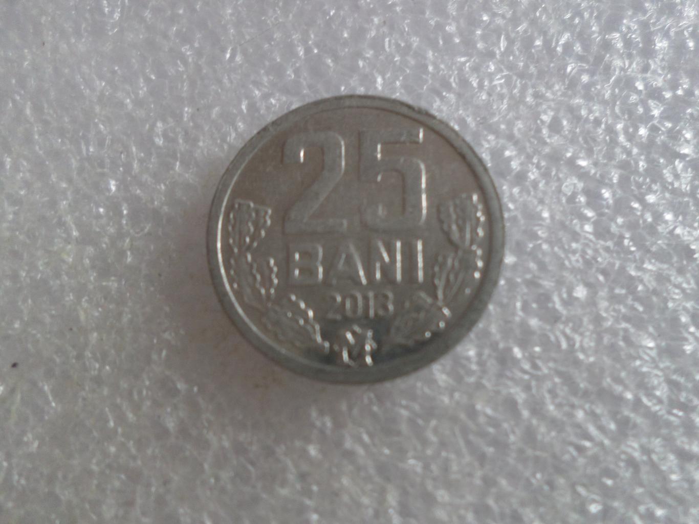 Монета 25 бани Молдова 2013 г